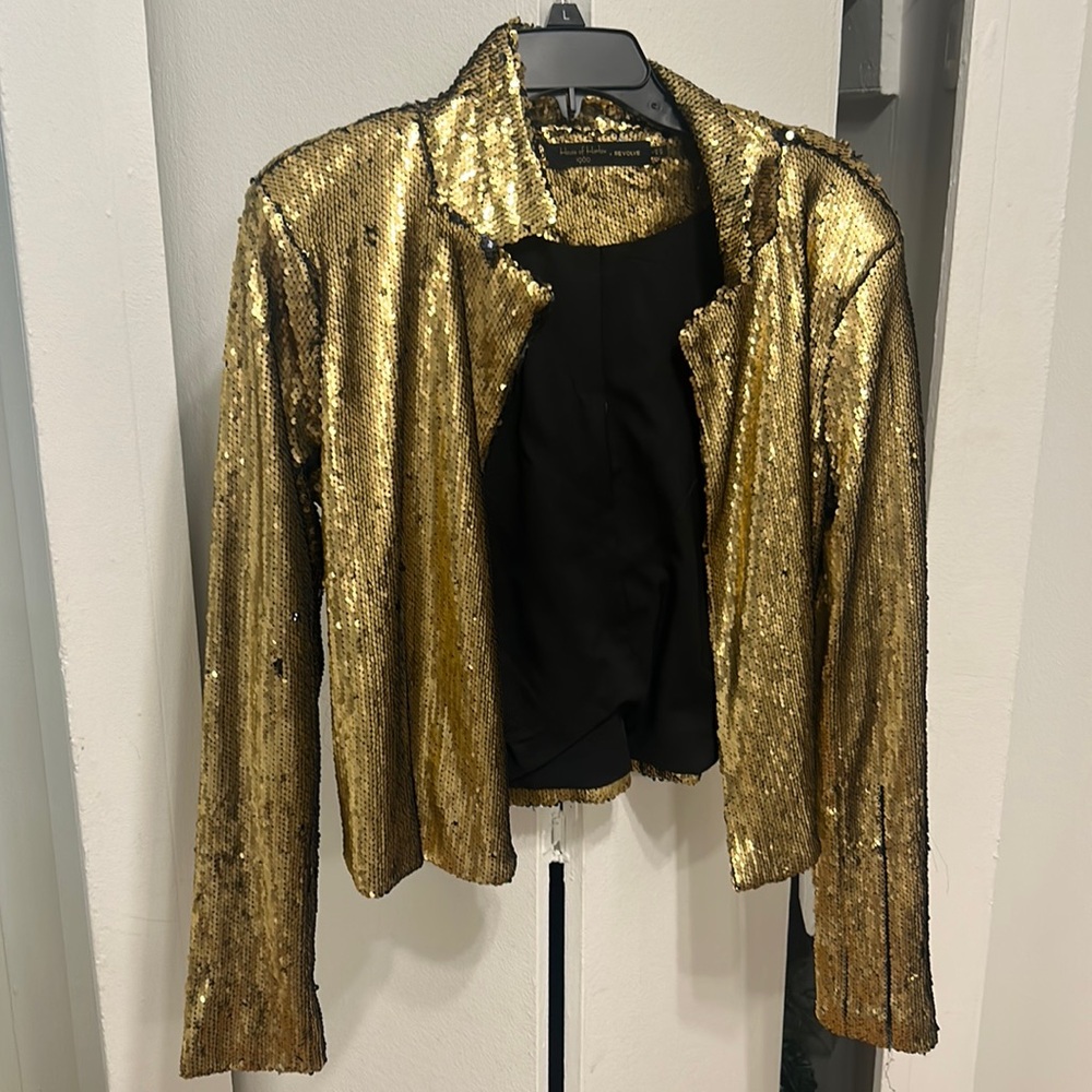 CUTEST gold sequined jacket size S